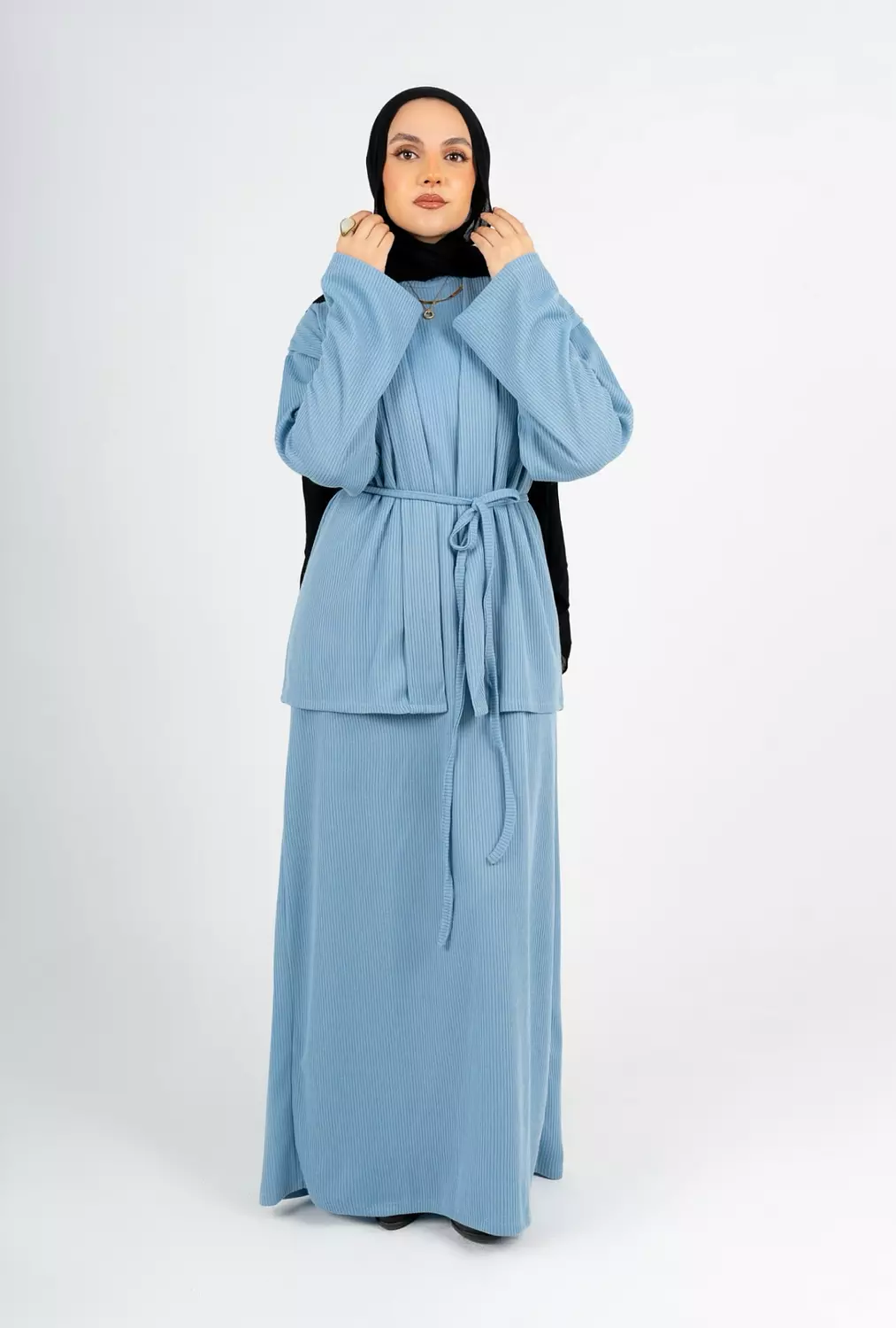 ARIA DRESS in Baby blue ( 2 piece ) image