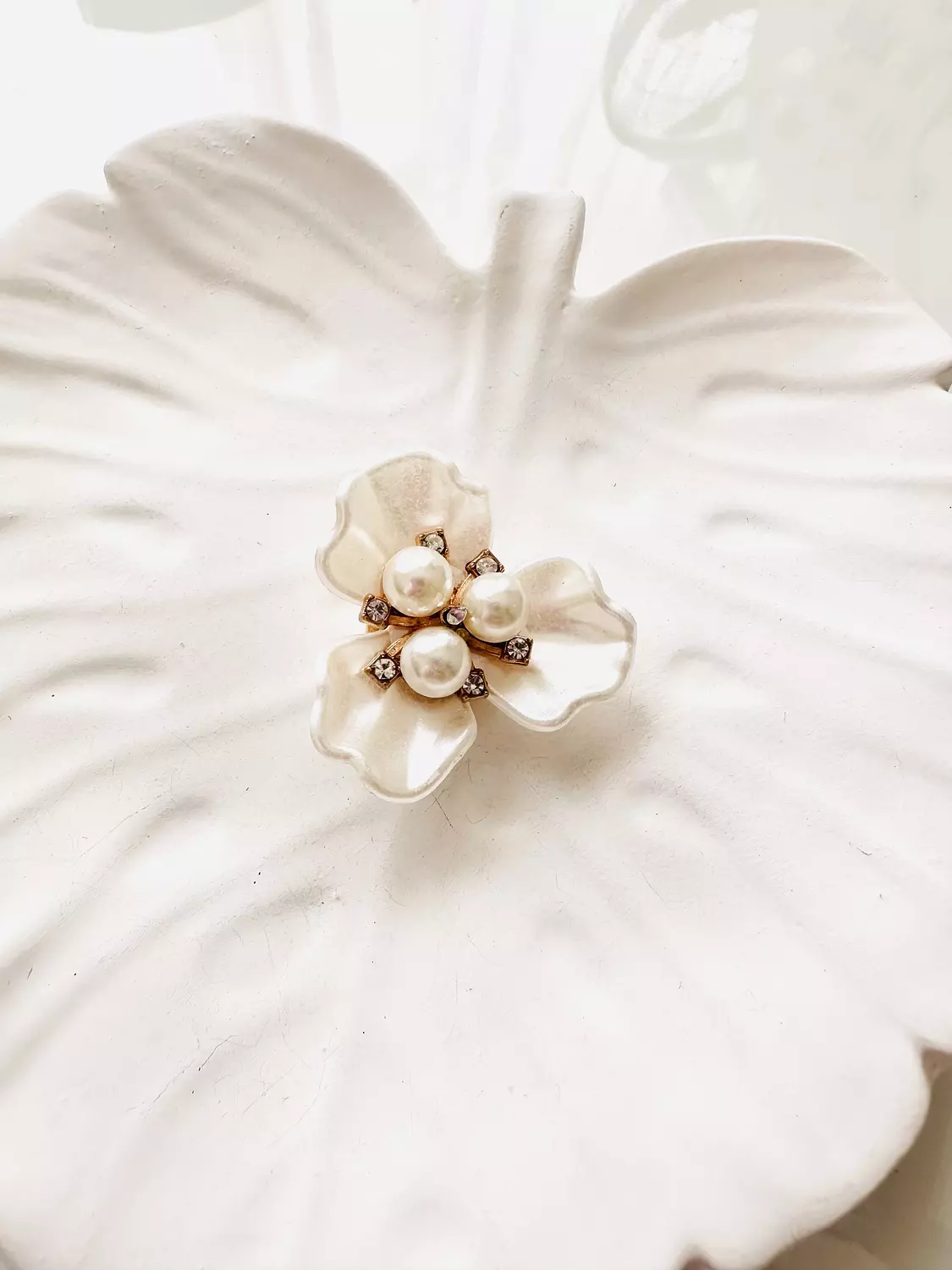 White flower  button cover  image