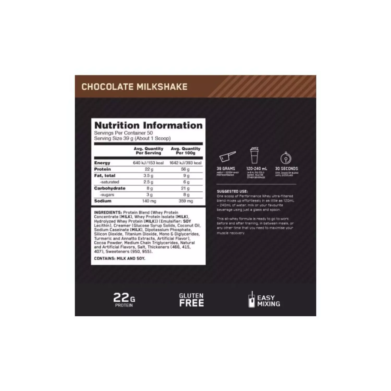 Optimum Nutrition Performance Whey – 1.95Kg hover image