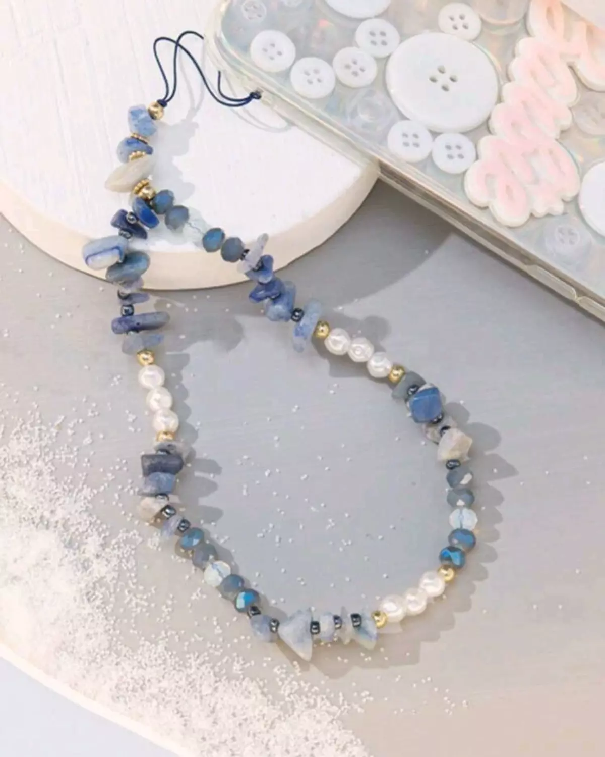 Blue stones mobile strap hover image