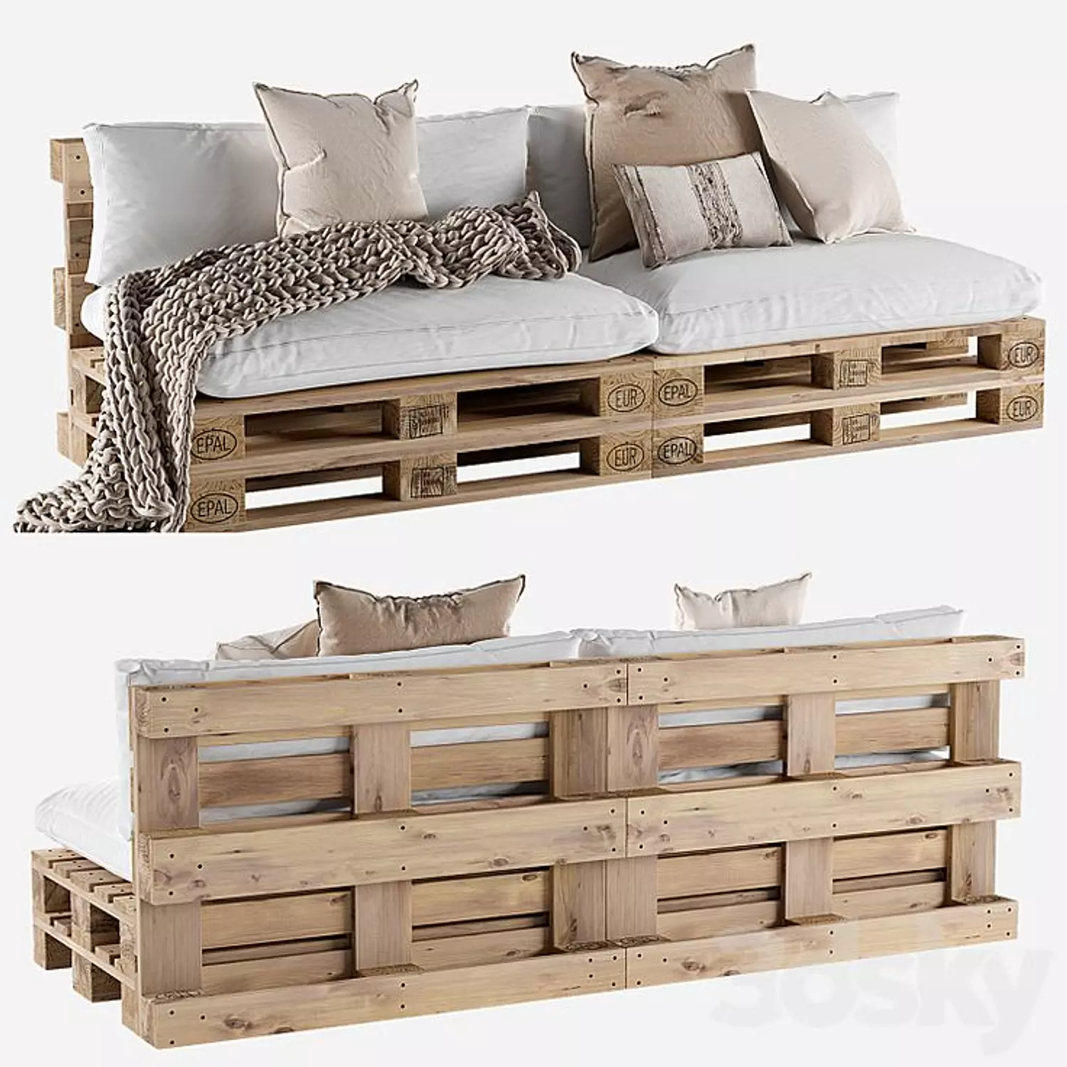 Pallet sofa (extra pallet back) 4