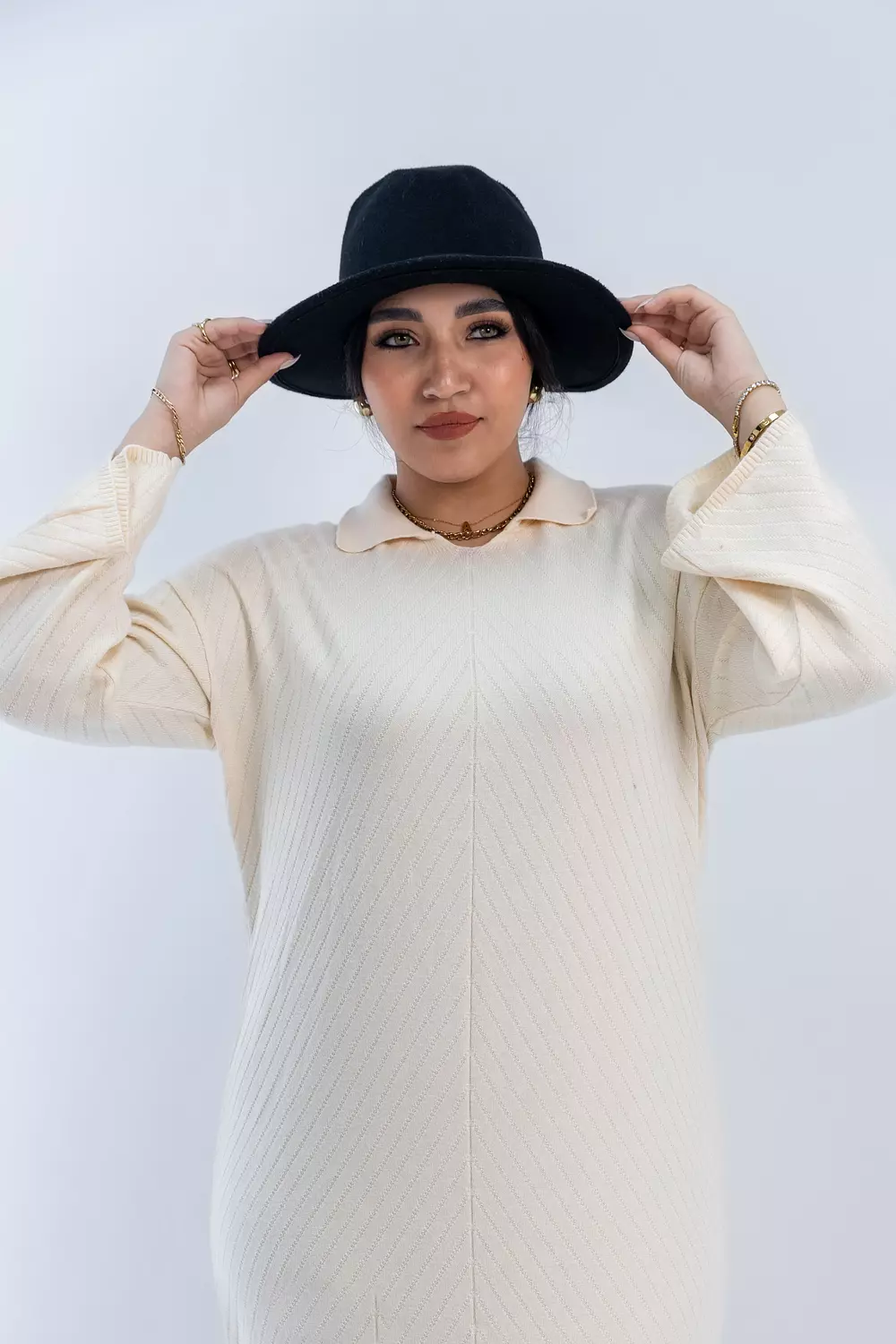 Soft Knit Collar Dress 9