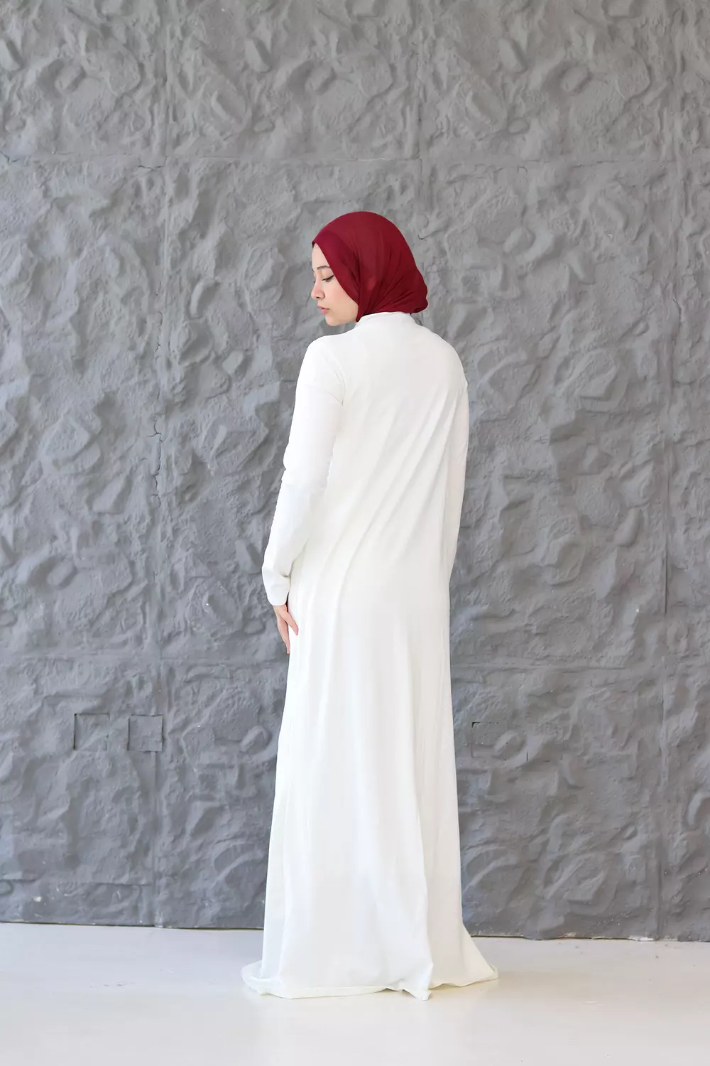 A-Line White Basic Dress 4