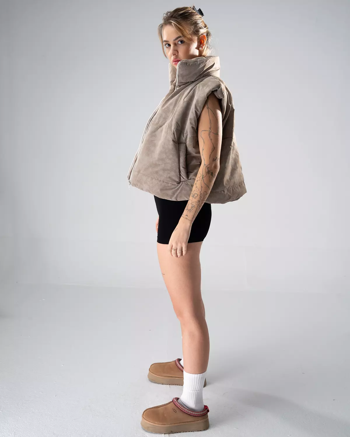 Mocha Mist Puffer Vest 1