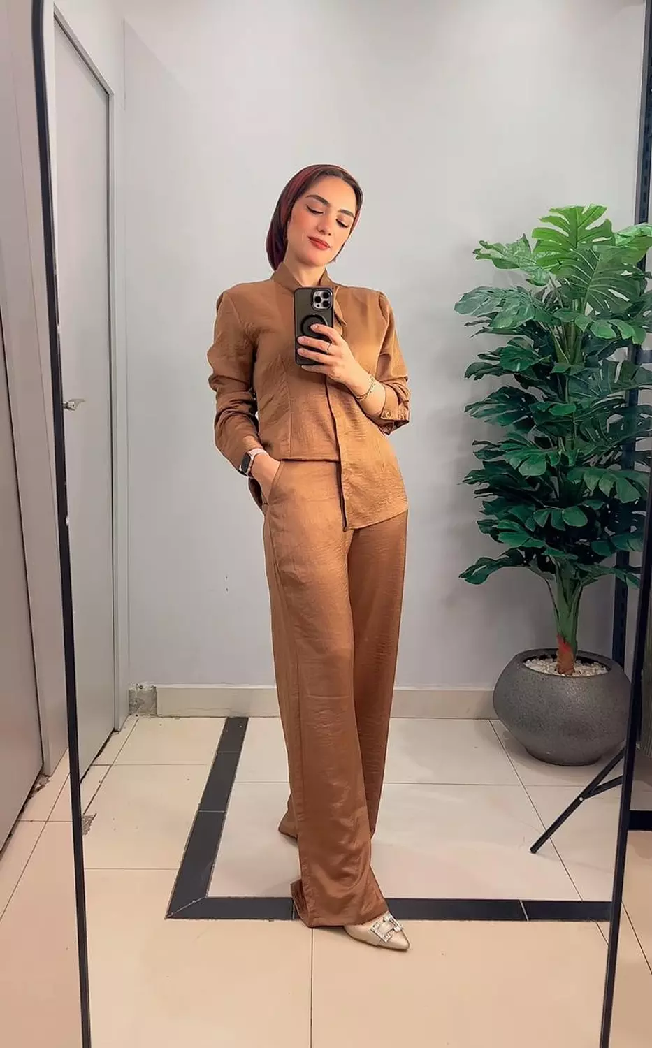 Elegant Satin Suit  4