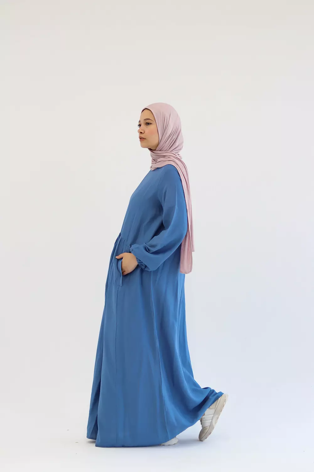 Blue Flowy Dress 5