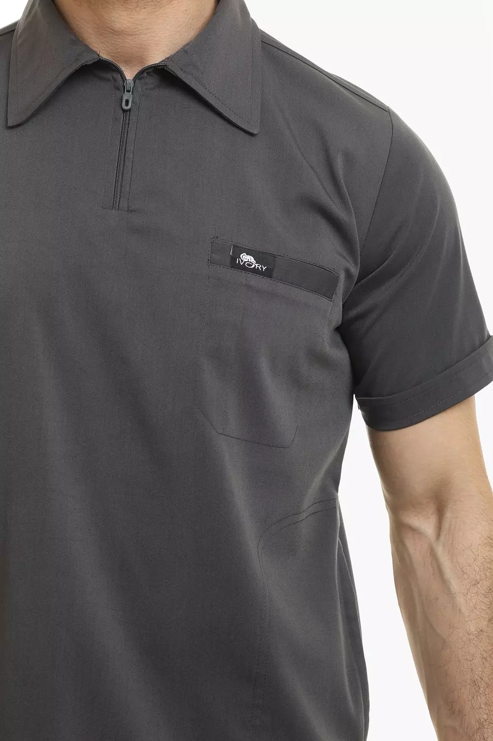 Gray Polo Scrub 8