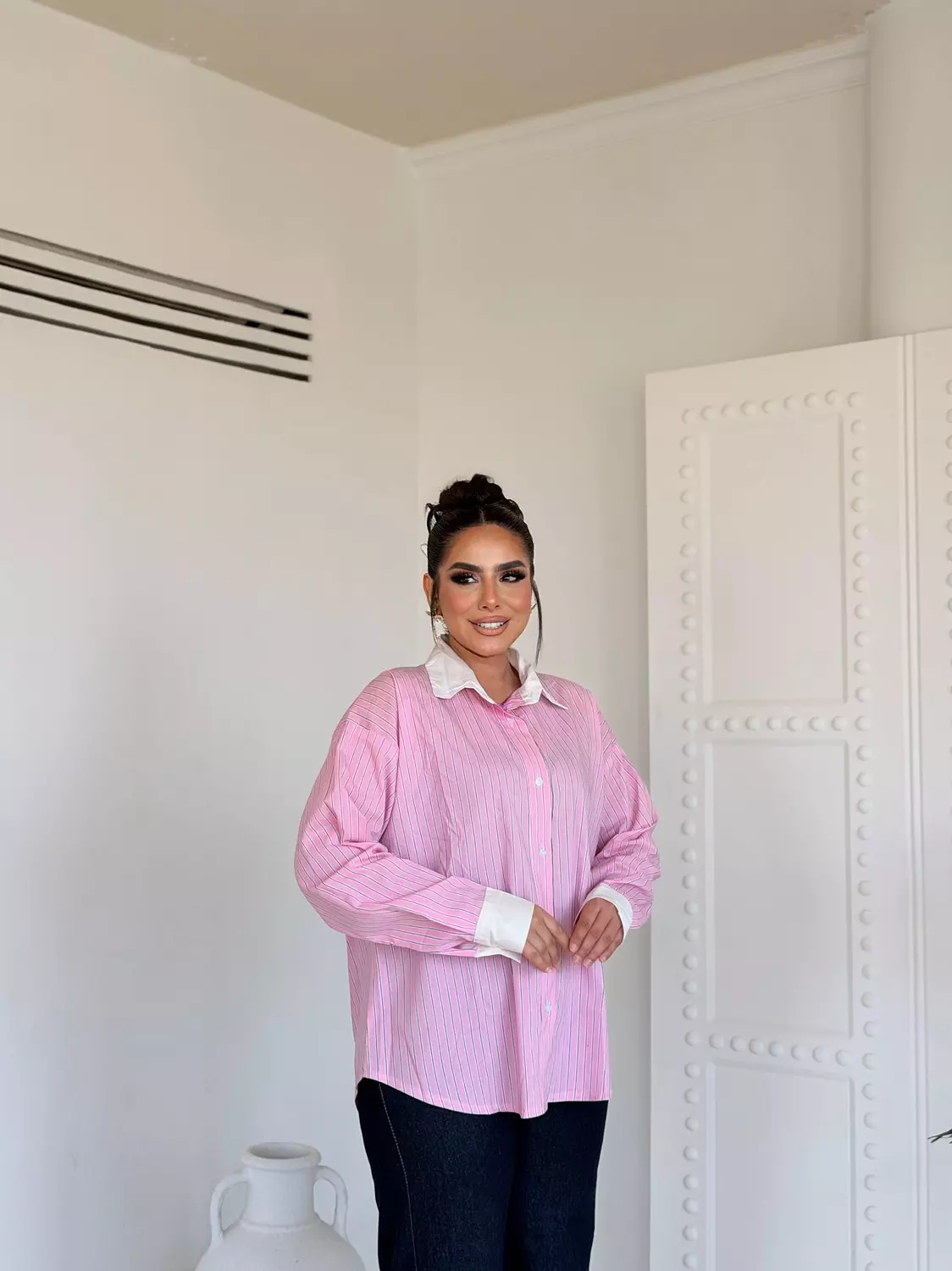 White X PINK Collar Shirt 4