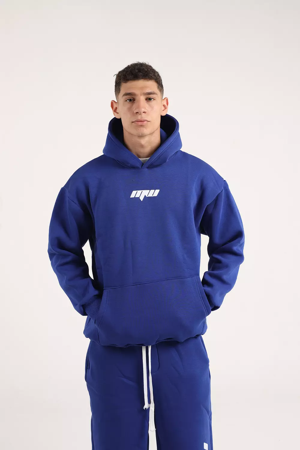 Blue Puff Print Hoodie image