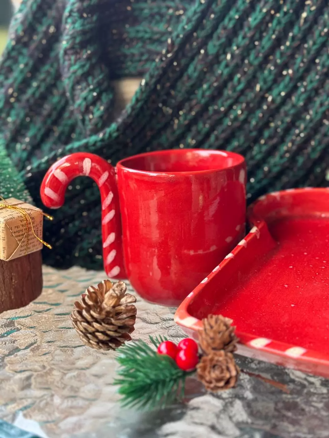 Candy Cane mug in red image