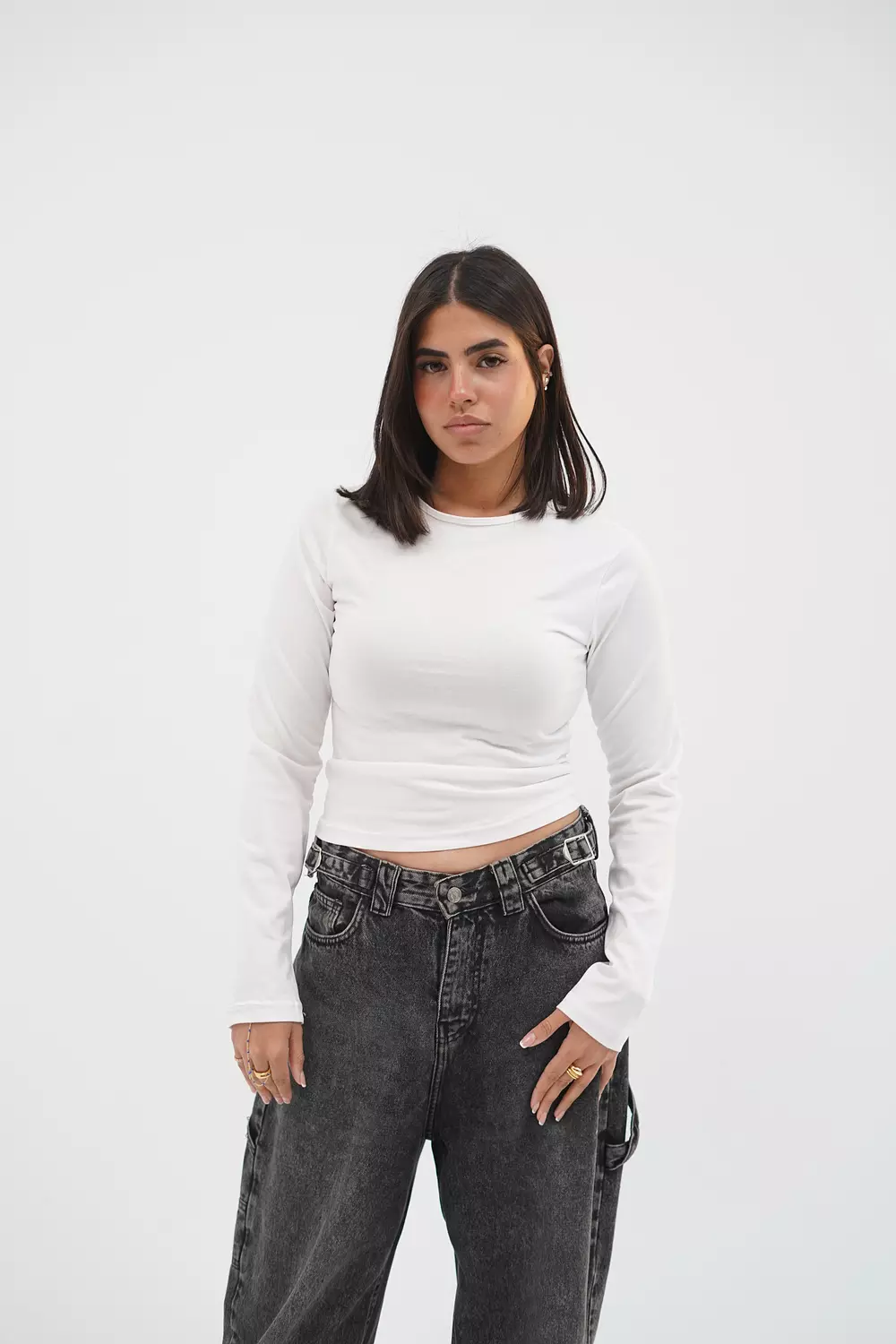 White top with long sleeve hover image