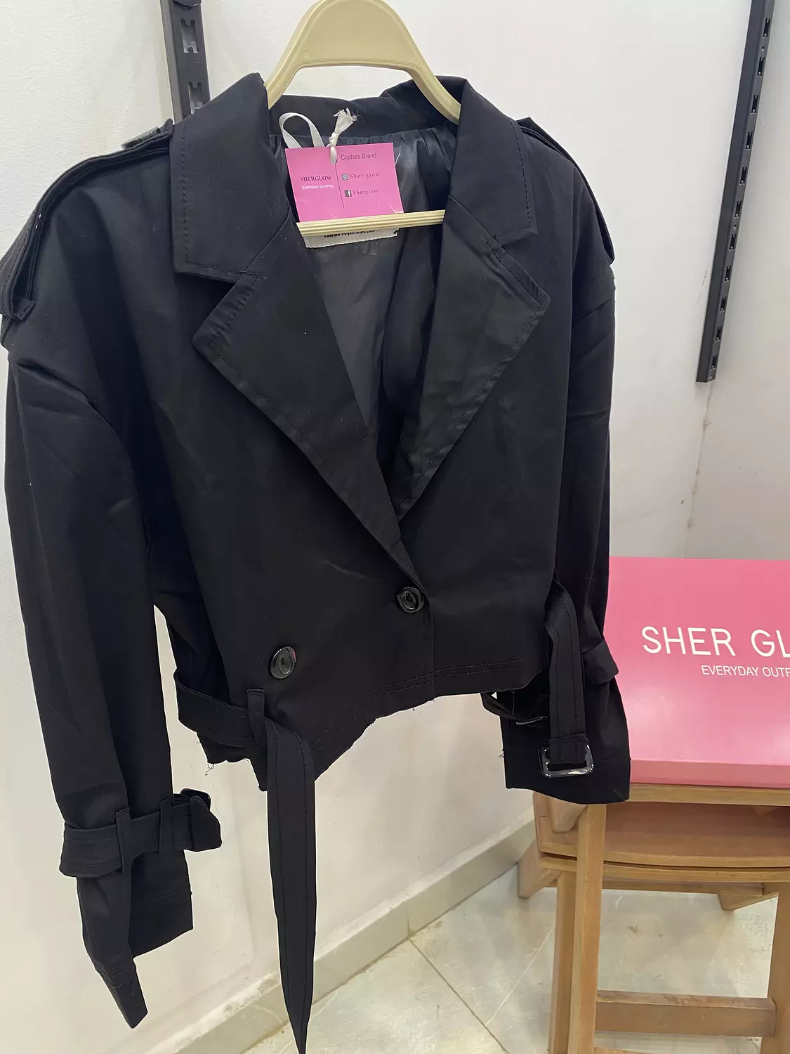 Cropped trench coat 1