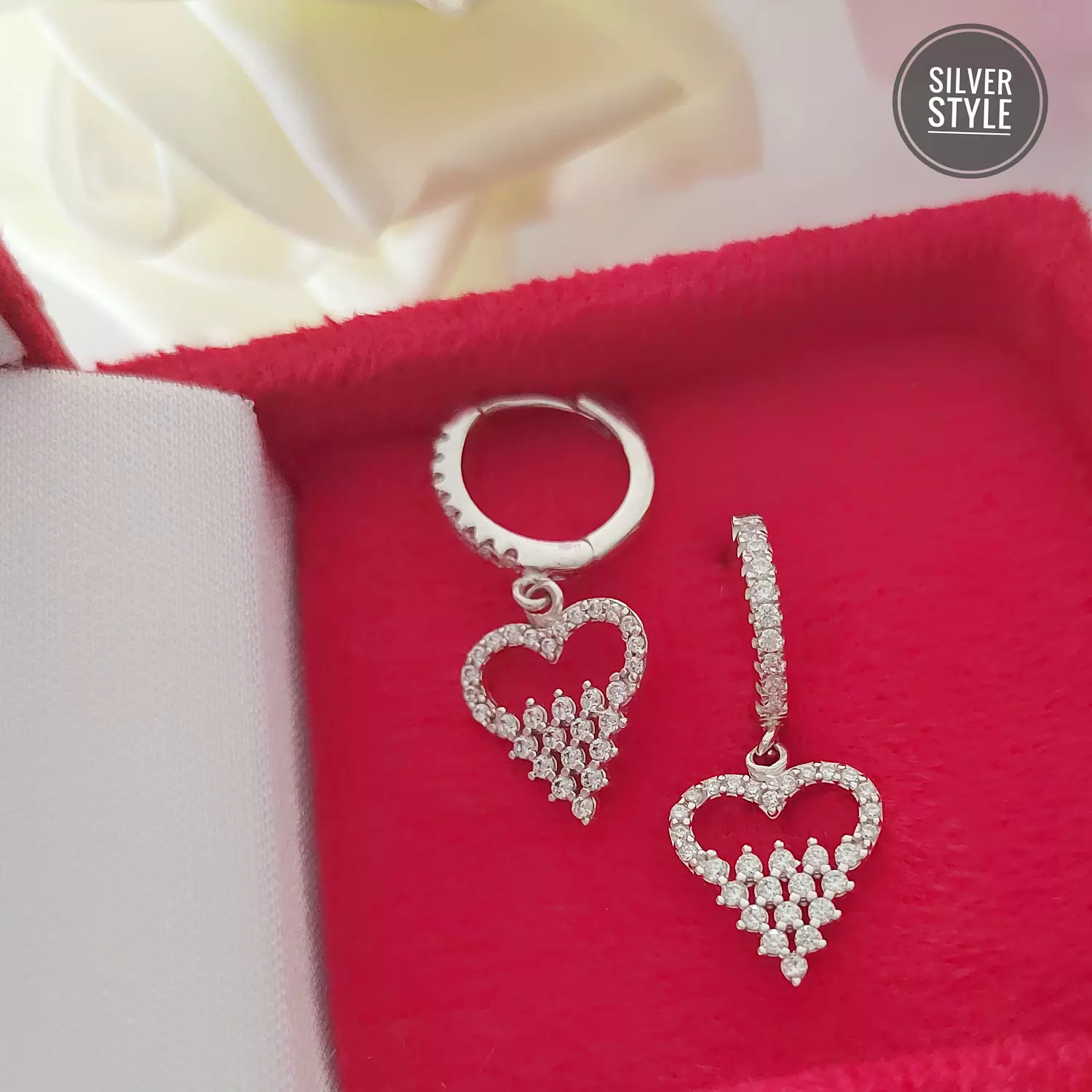 Heart hoop Earrings  hover image