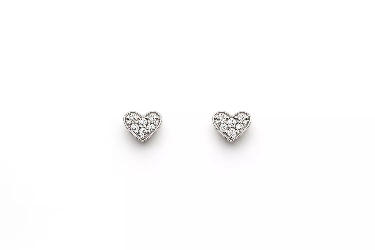 Silver Earrings Heart 1