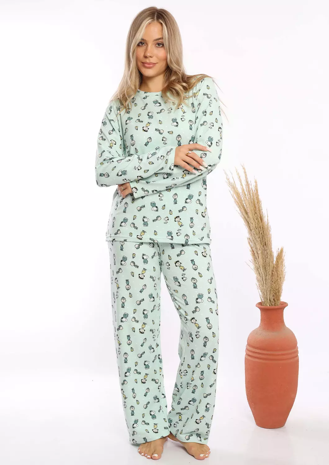 C340 SNOOPY LONG SLEEVES PAJAMA SET  2