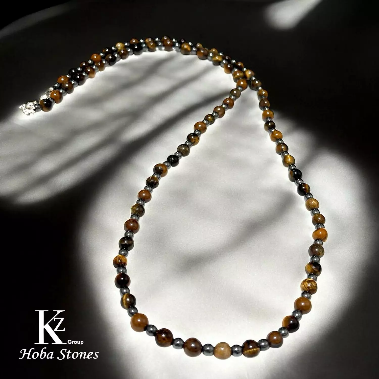 Necklace Tiger eye with Hematite  image