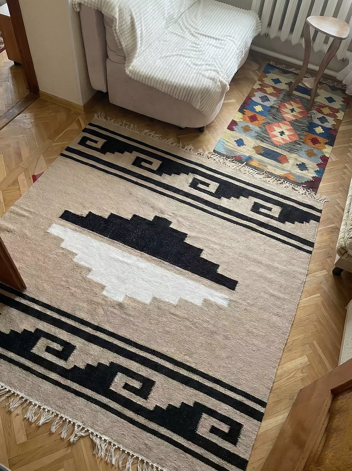 African Ivory Kilim Rug 1