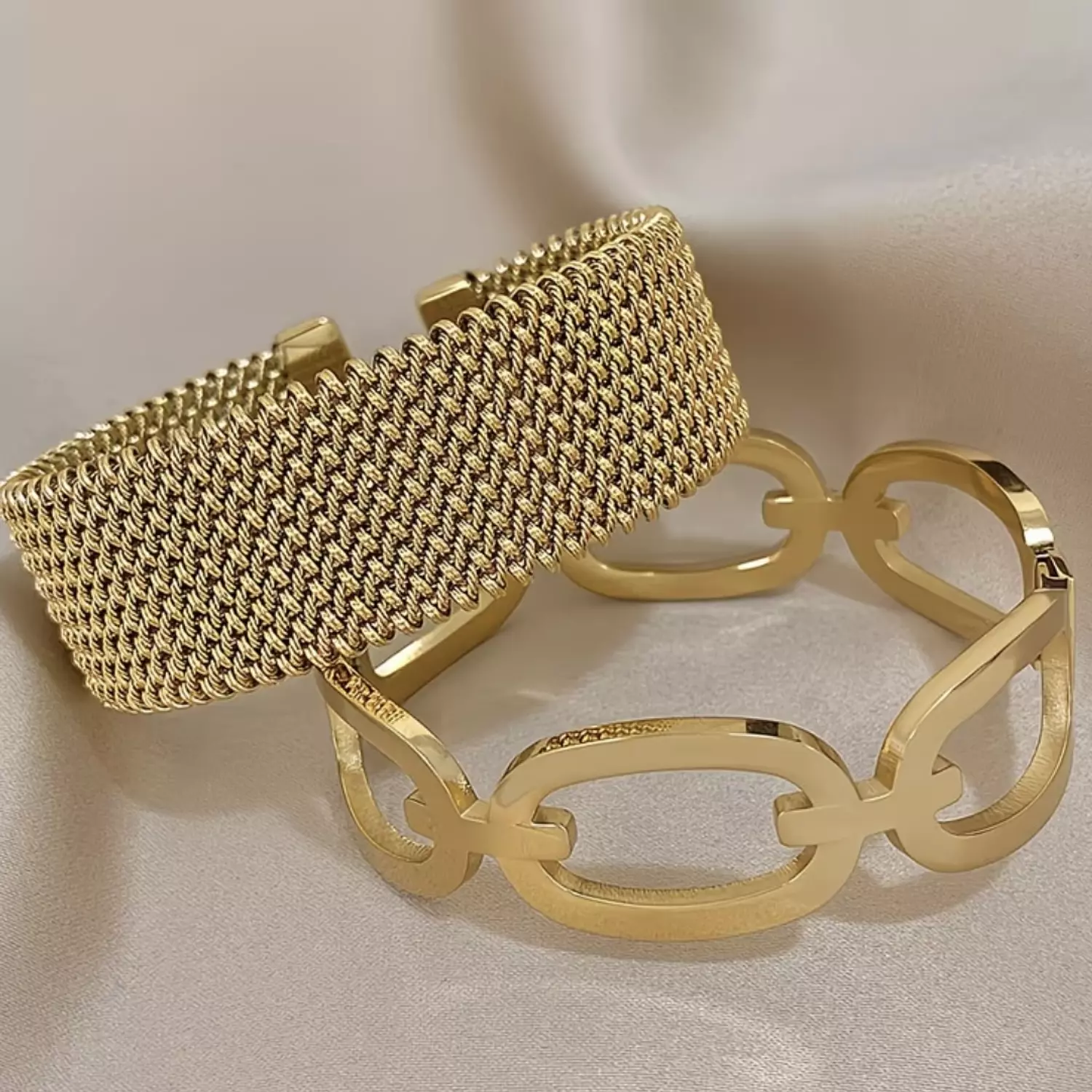 Golden Mesh cuff hover image