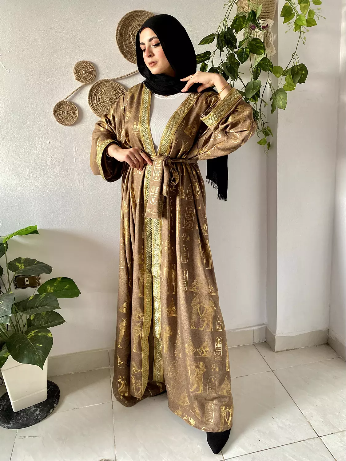 Pharaonic kofttan with Golden Signature come with Belt and clutch 5