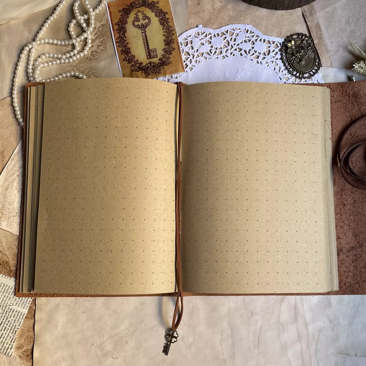 classic journal A5 small vintage key lock hover image