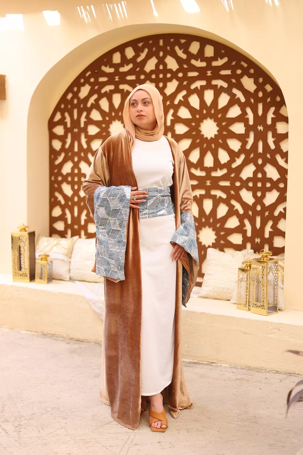 Jeans/Velvet Kaftan (handmade) 12