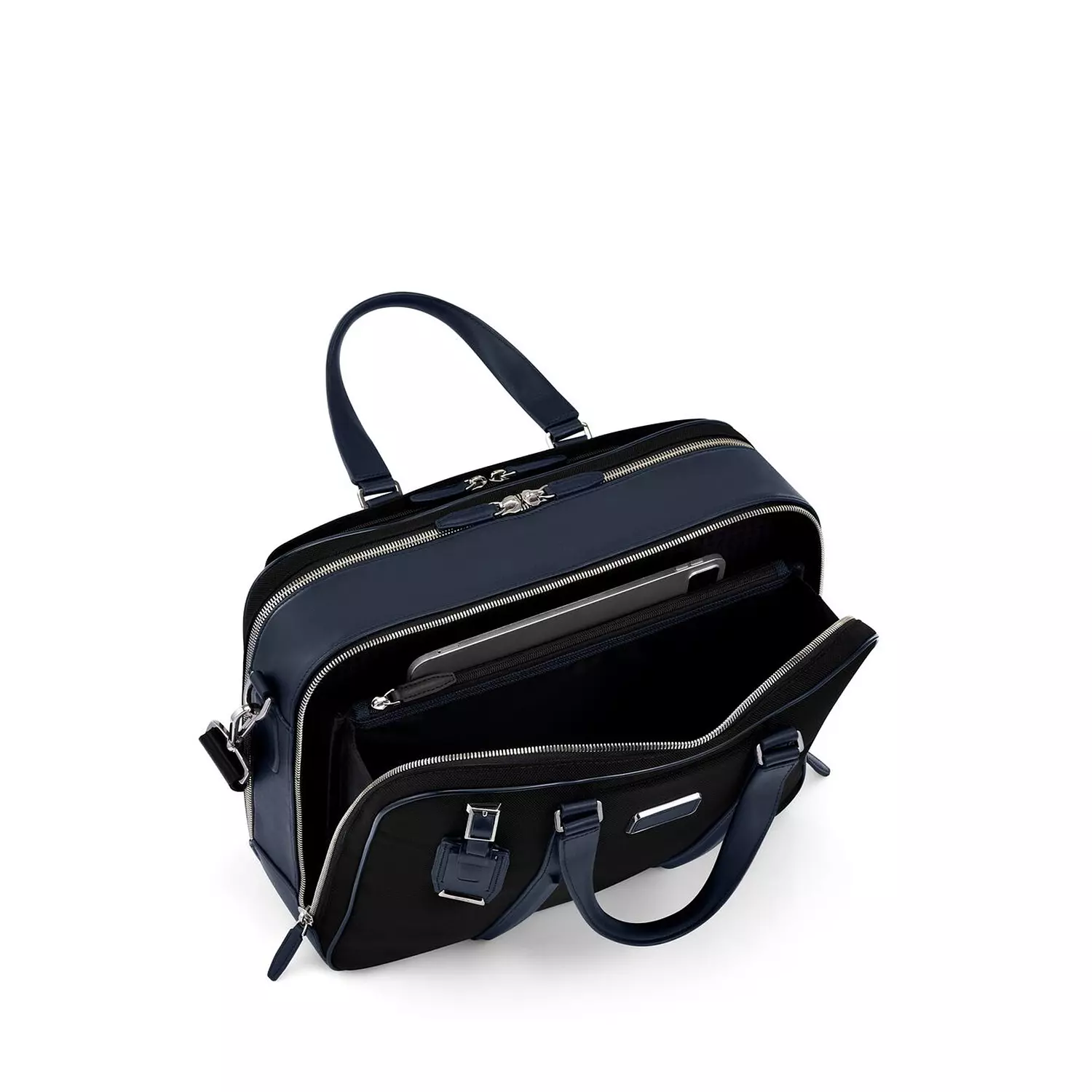 TUMI Jarvis Deluxe Laptop Briefcase in Navy/Black hover image