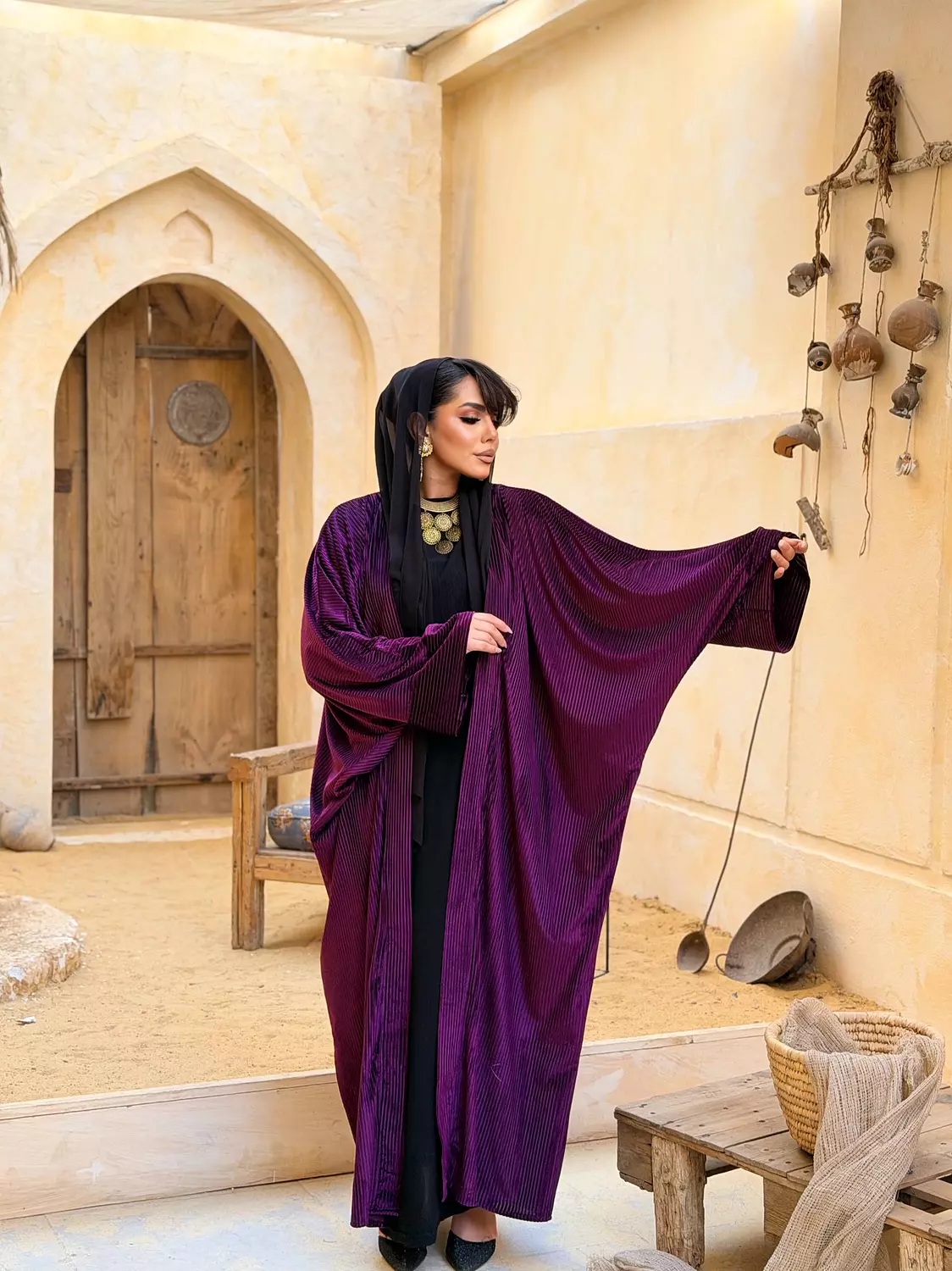 Al Aseel Kuftan In Royal Purple  image