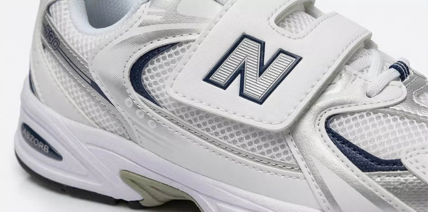 New Balance 530 White Silver Navy-Kids (scotch) 1