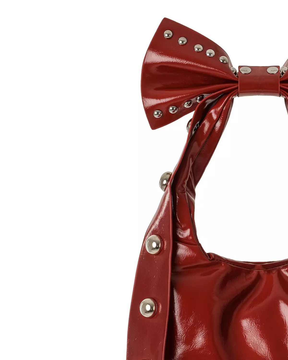 Red Bow and Studded Shoulder Bag  1