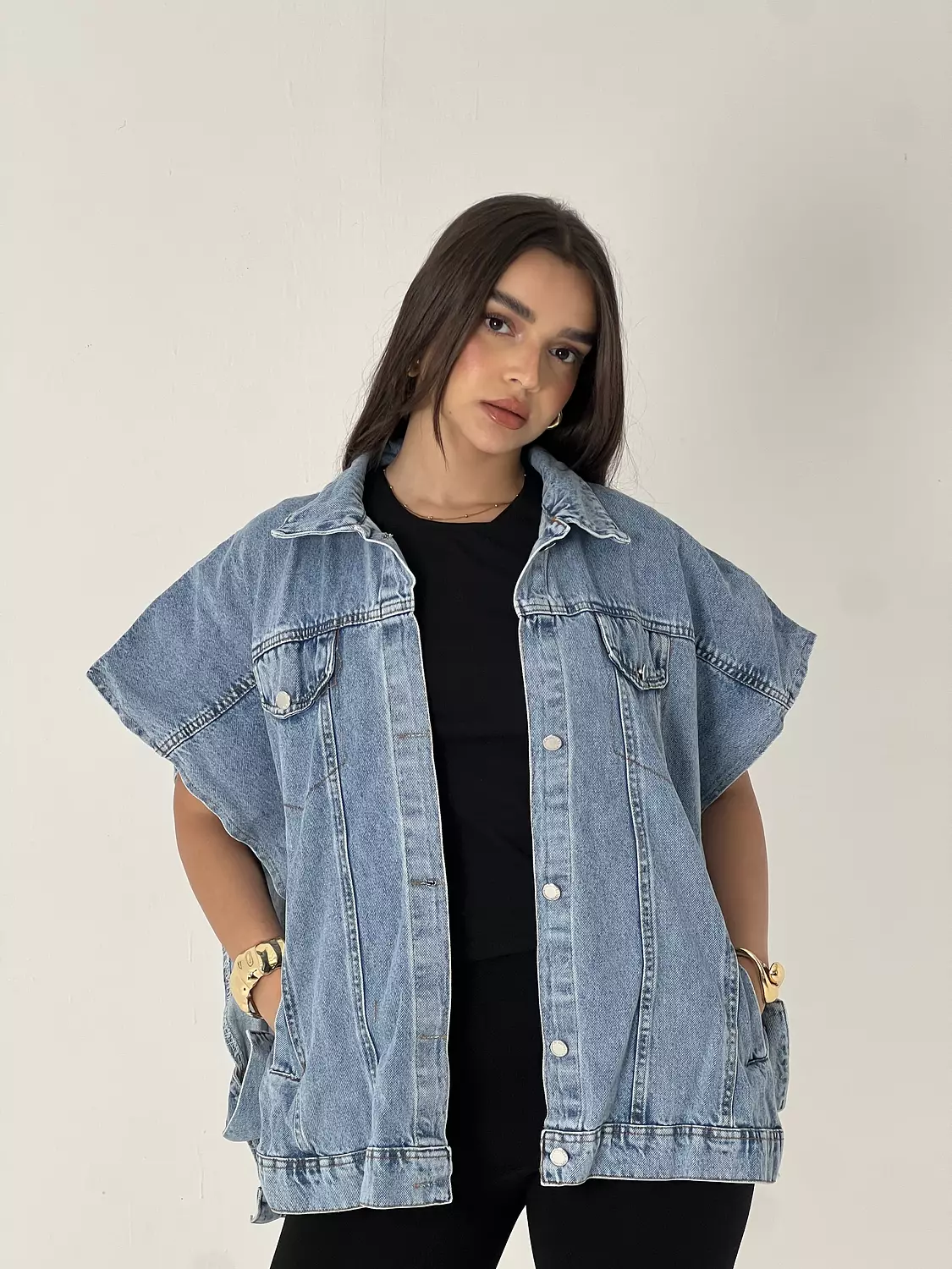Denim vest light blue 3
