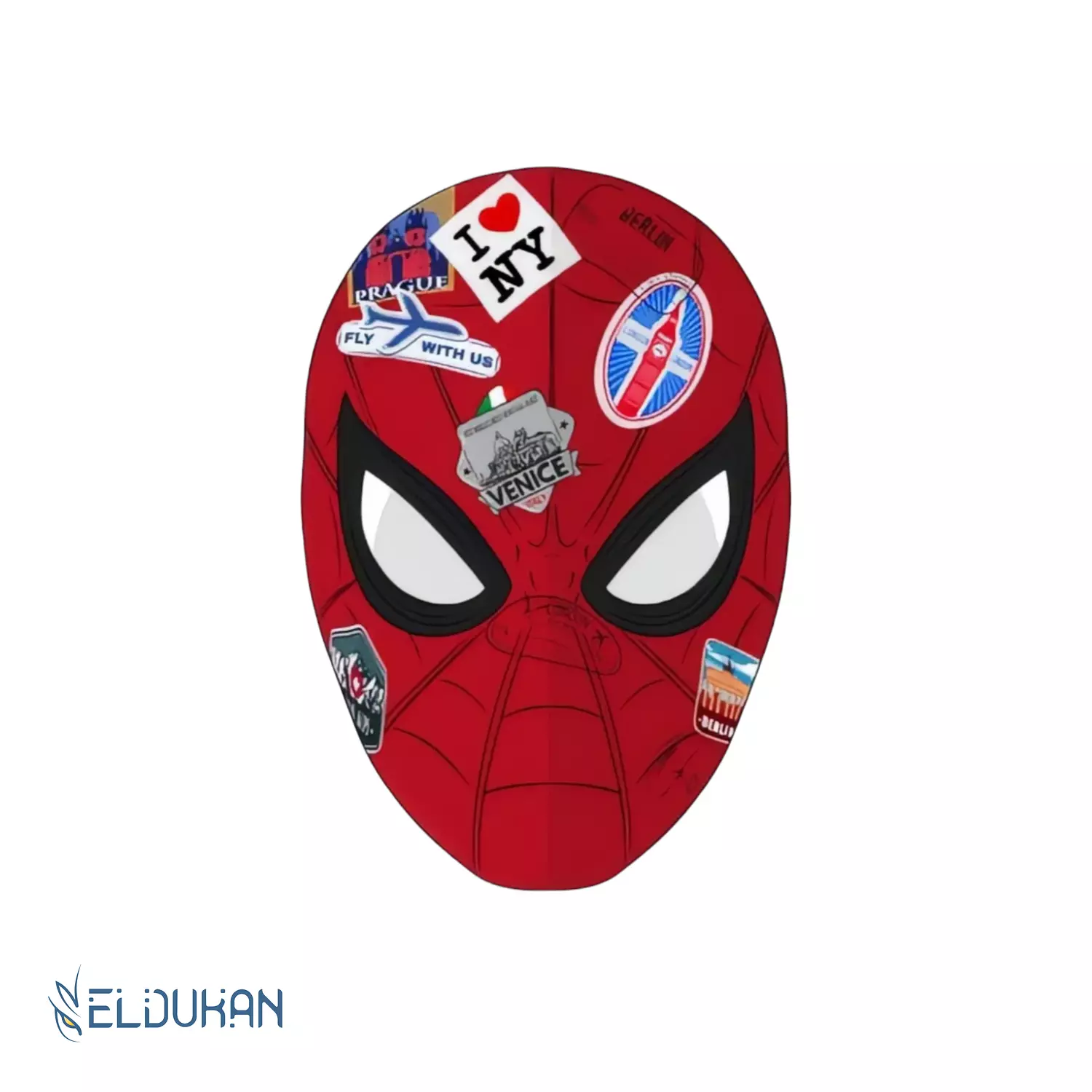 Spider man mask sticker image