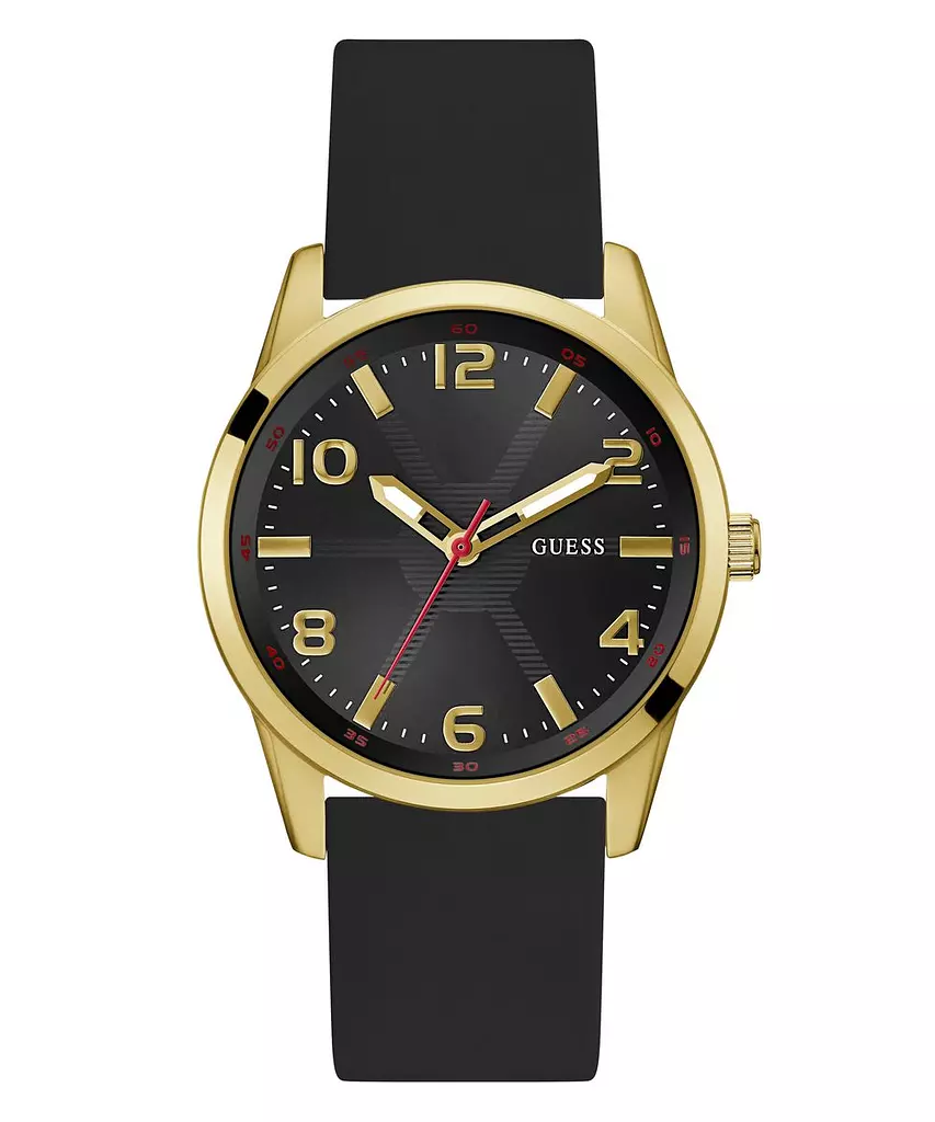 GUESS GW0805G2 Men's Watch GOLD Tone Silicone Strap