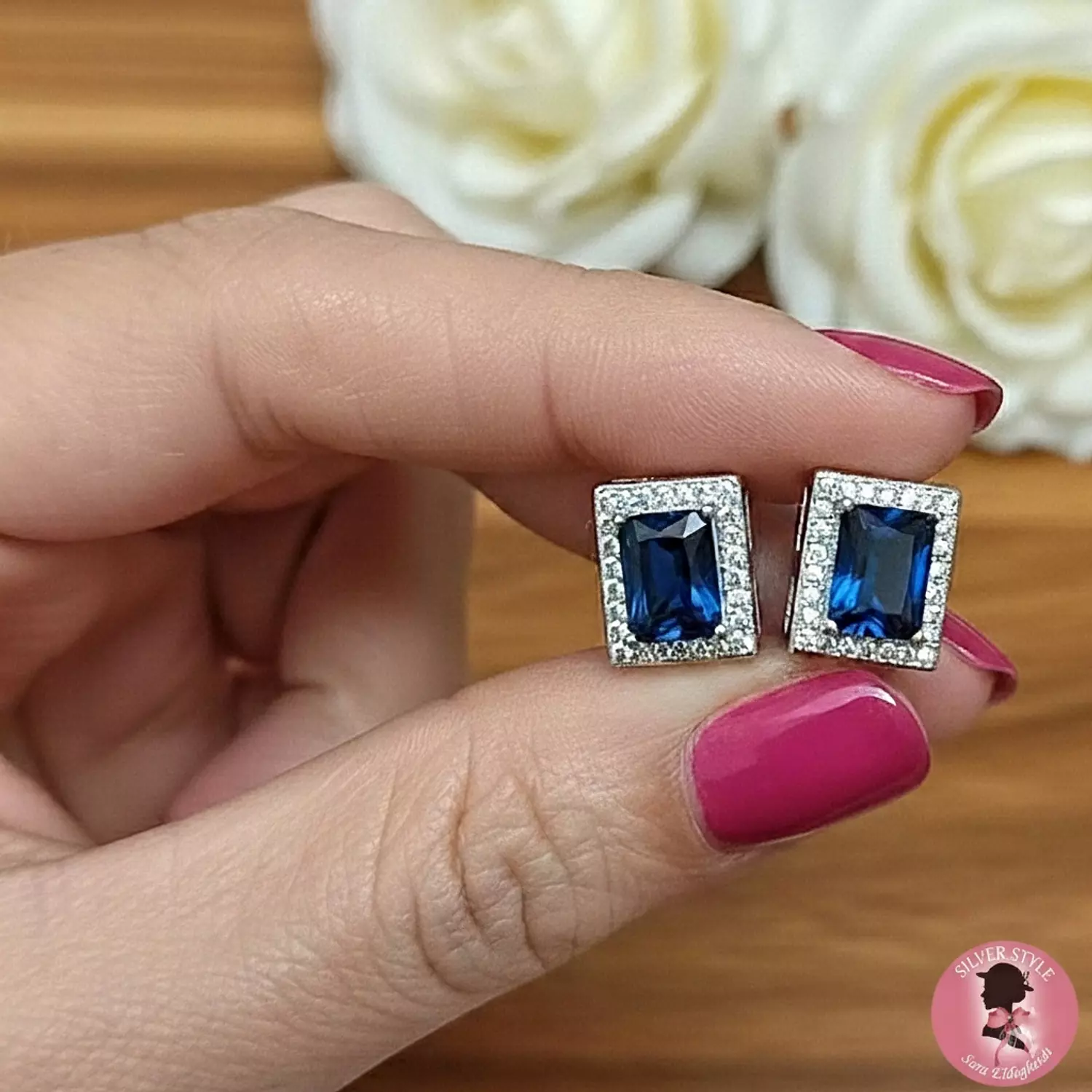 Blue stones Earrings image