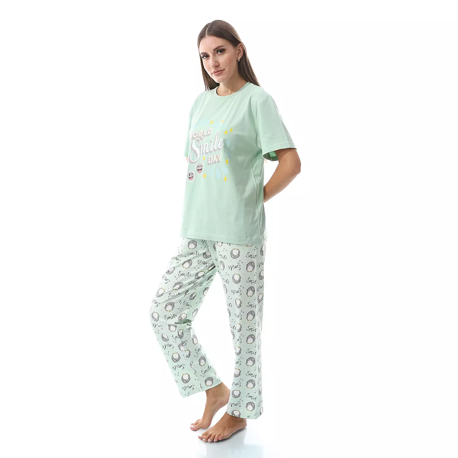 Women Smile Pj - 2475 - Green - 1