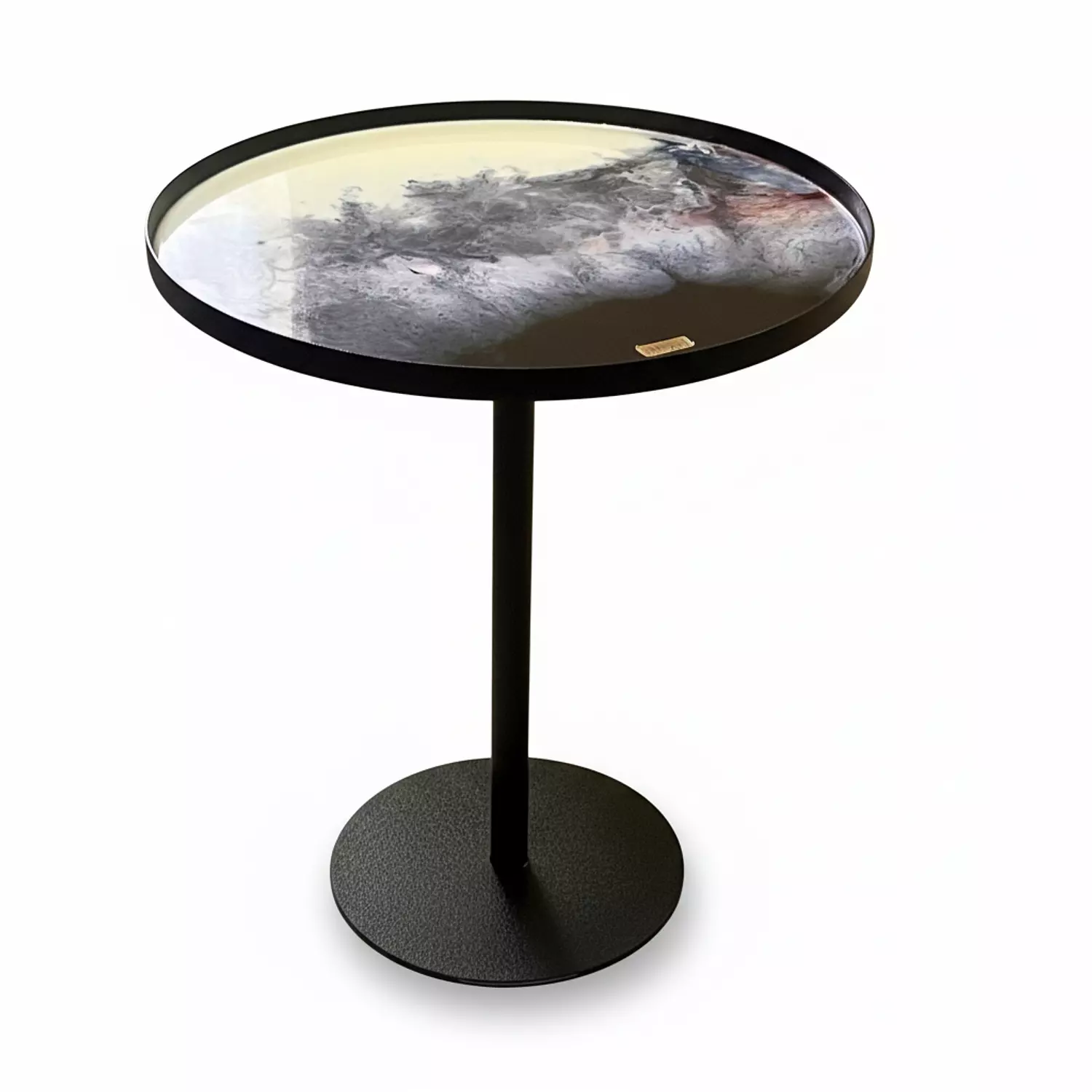Cream/ Black Steel Side table hover image