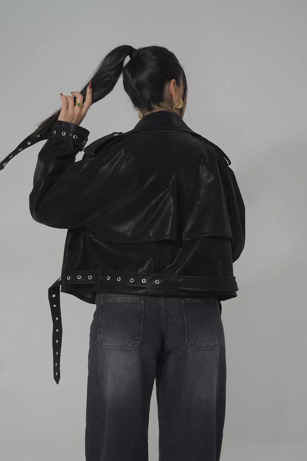 Noir Belted Jacket 3