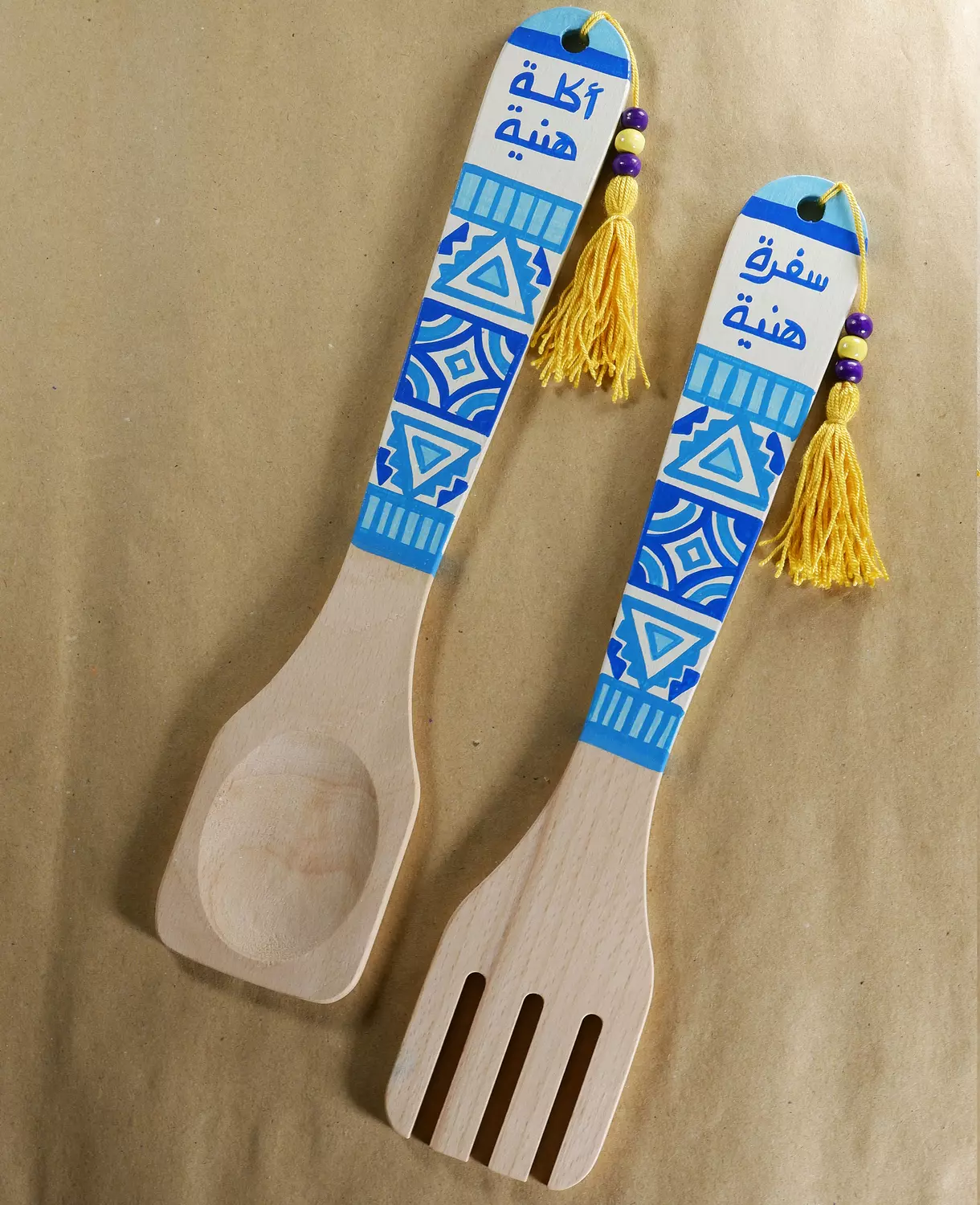 Shapes blue Fork & spoon image