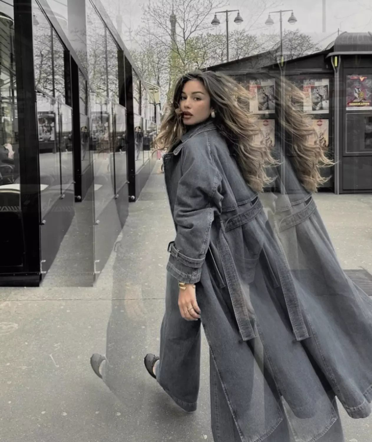 Denim trench coat  3