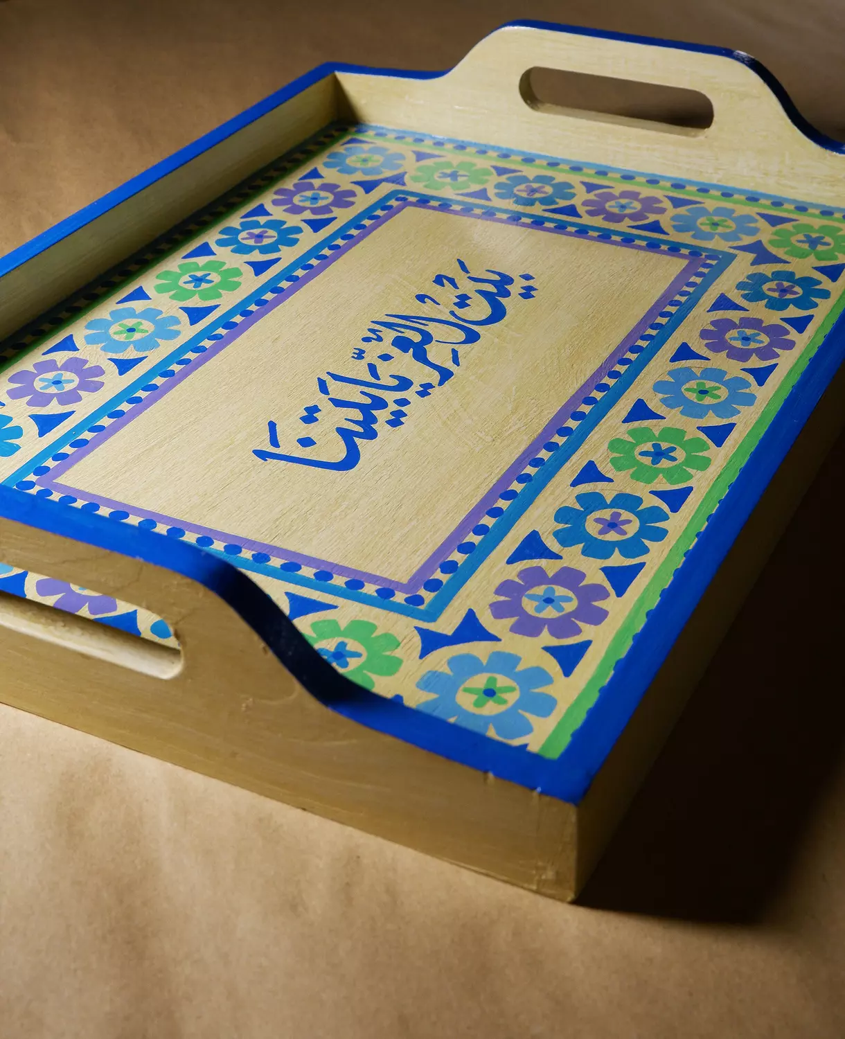 Tray small - flower blue image