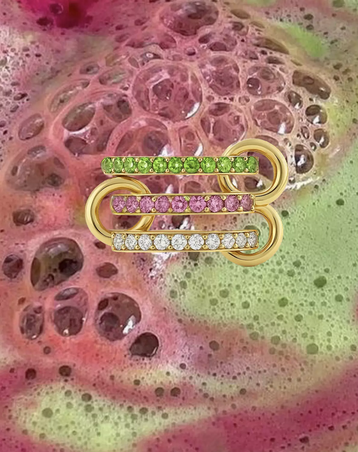 Strawberry Matcha Latté Orbita ring  image
