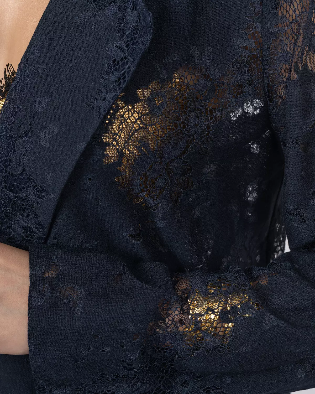 Navy Blue Lace Blazer 7