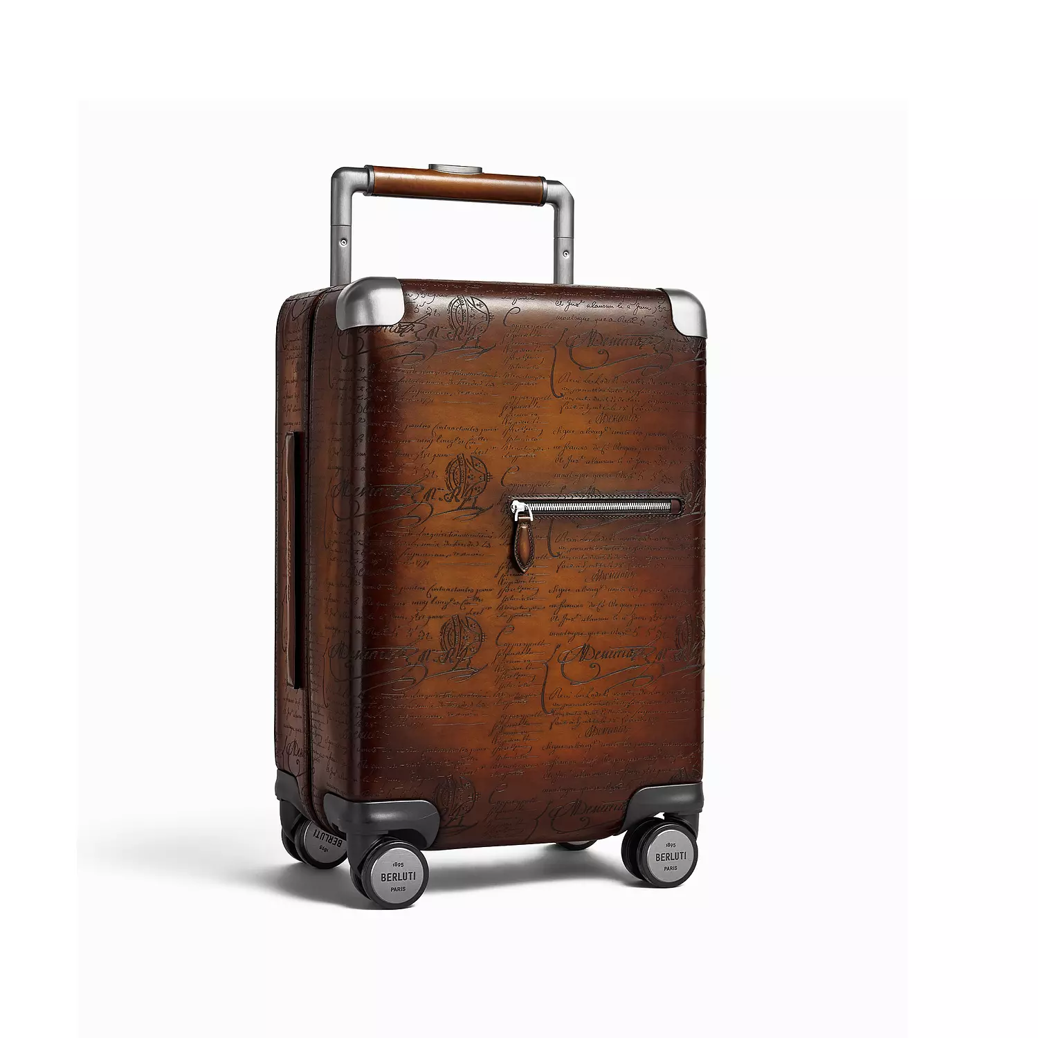 Berluti Formula 1005 Scritto Venezia leather rolling suitcase.  3