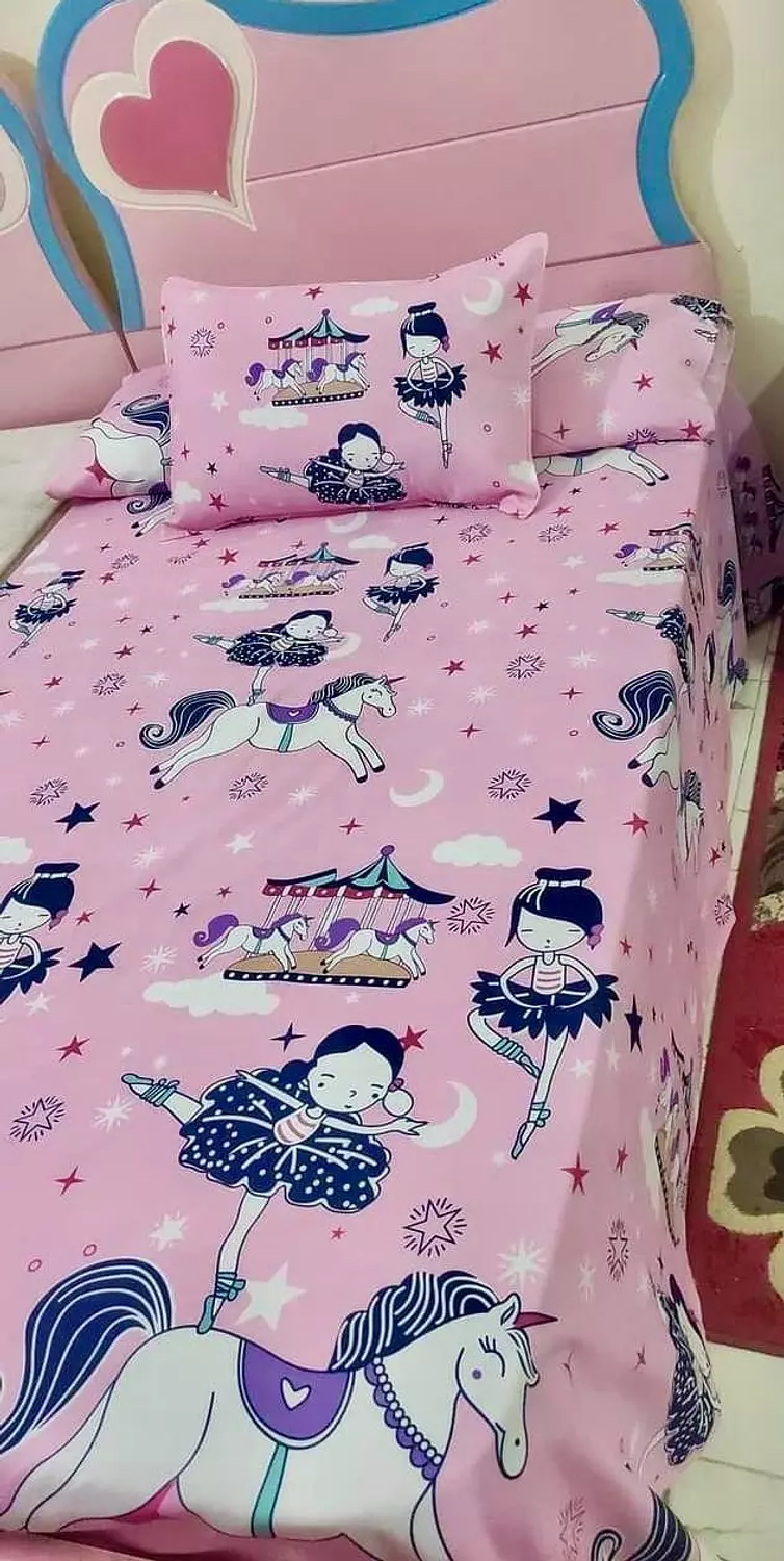 طقم ملاء اطفال قطن تركي عروسه باليه  image