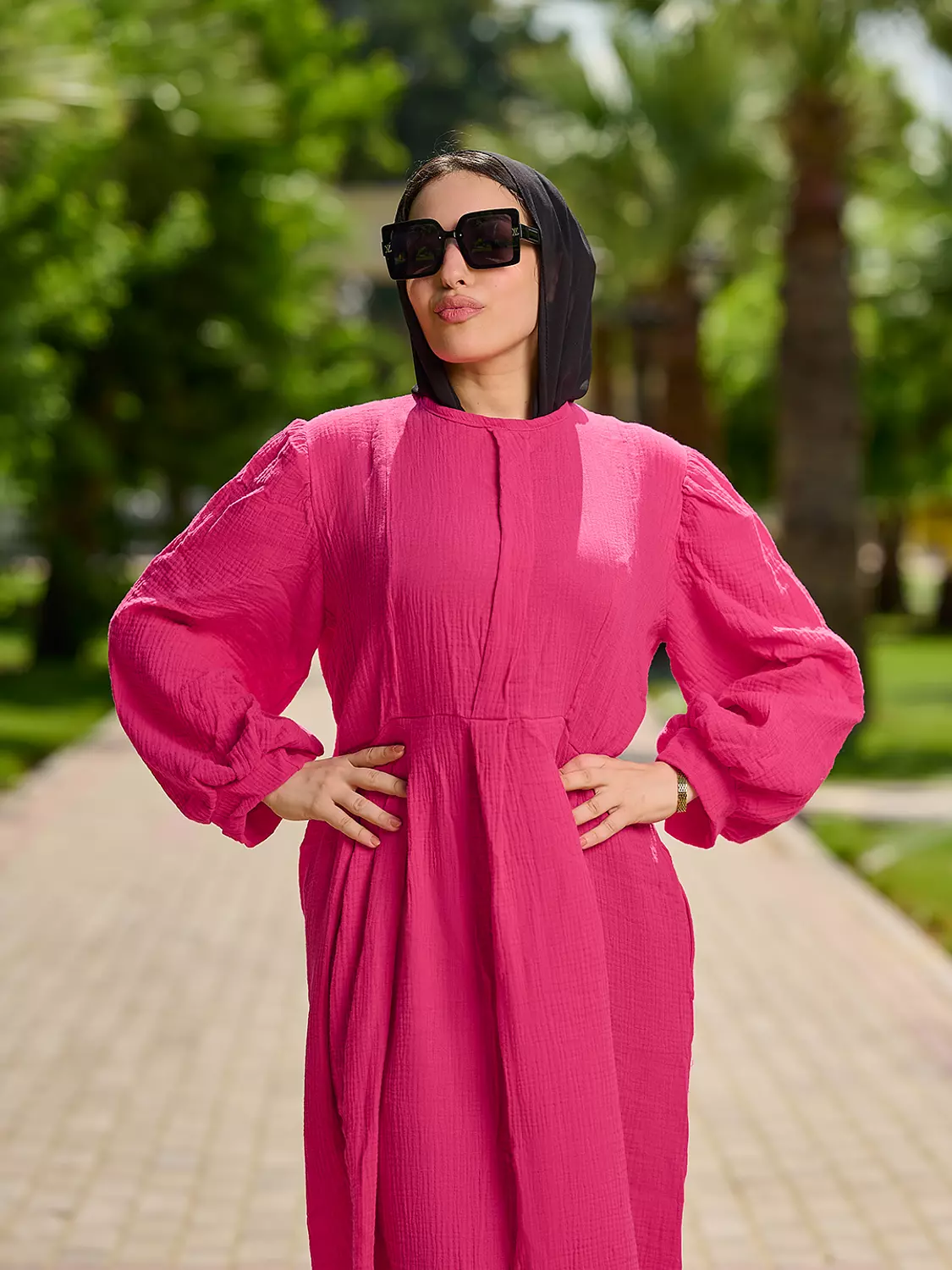 Summer Dress in Hot pink 9