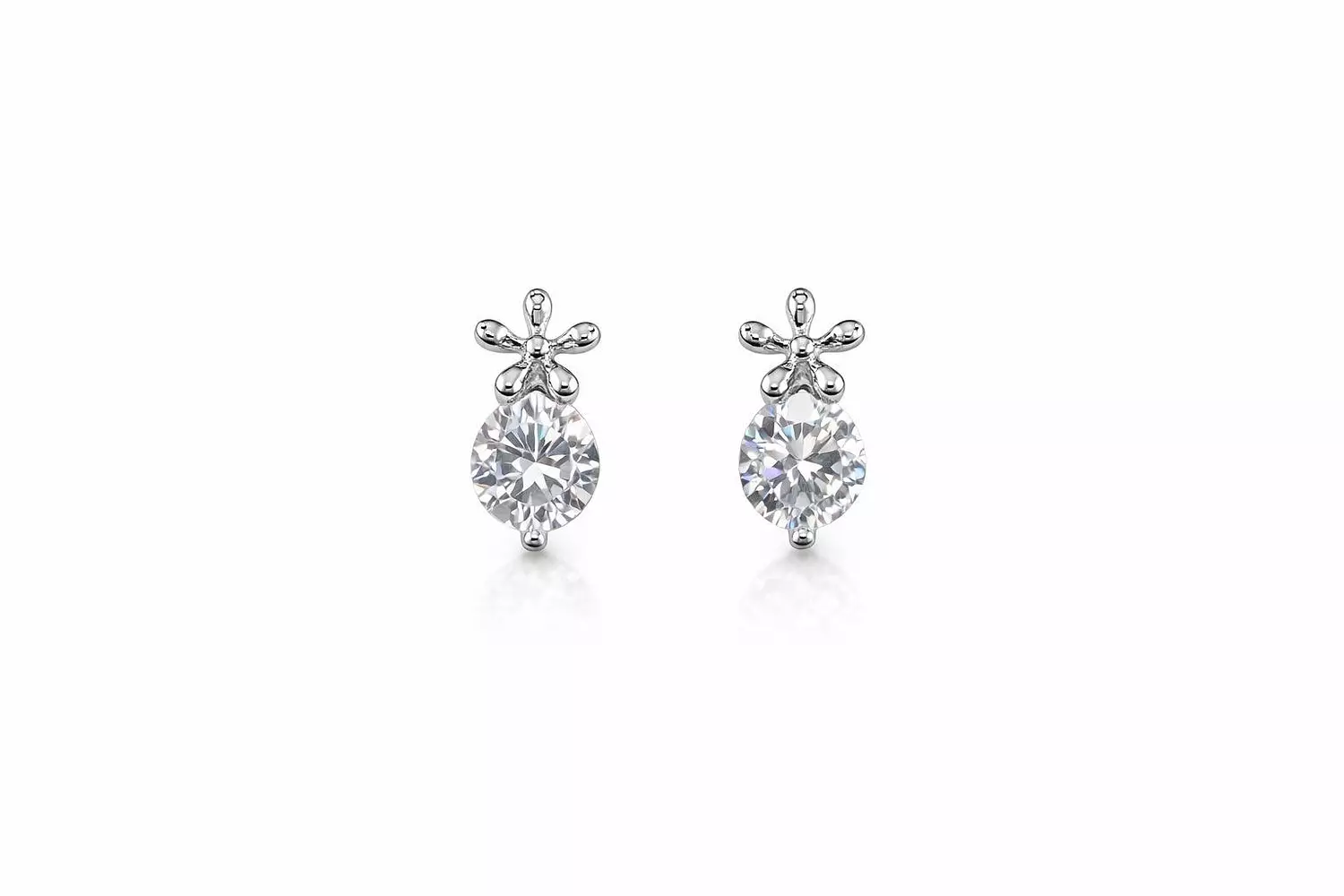 Silver Earrings Daimond 1