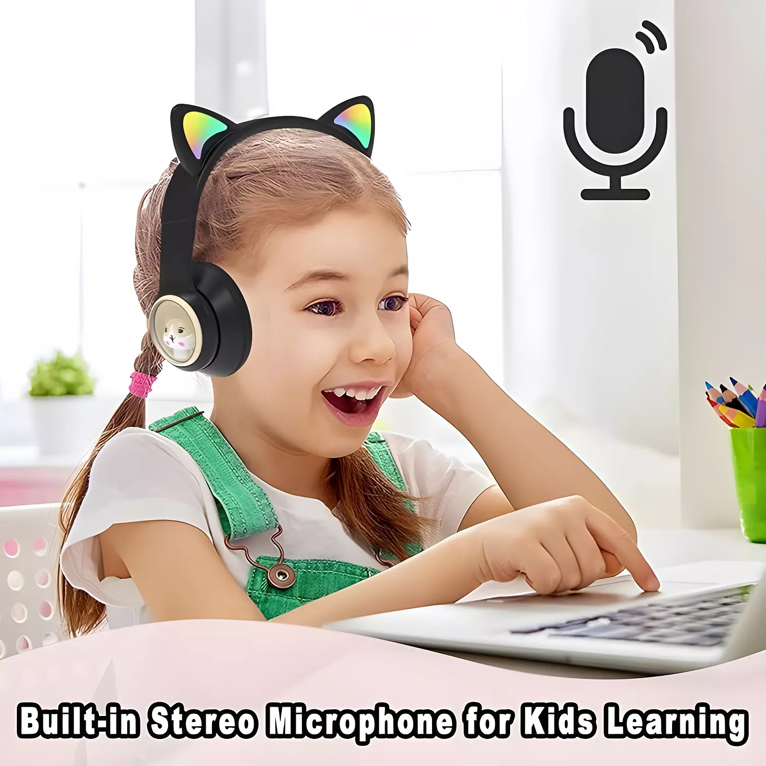 M31 Bluetooth Headphones with 6D Stereo Sound - RGB Lighting - Support TF Card and FM Radio - Black 8