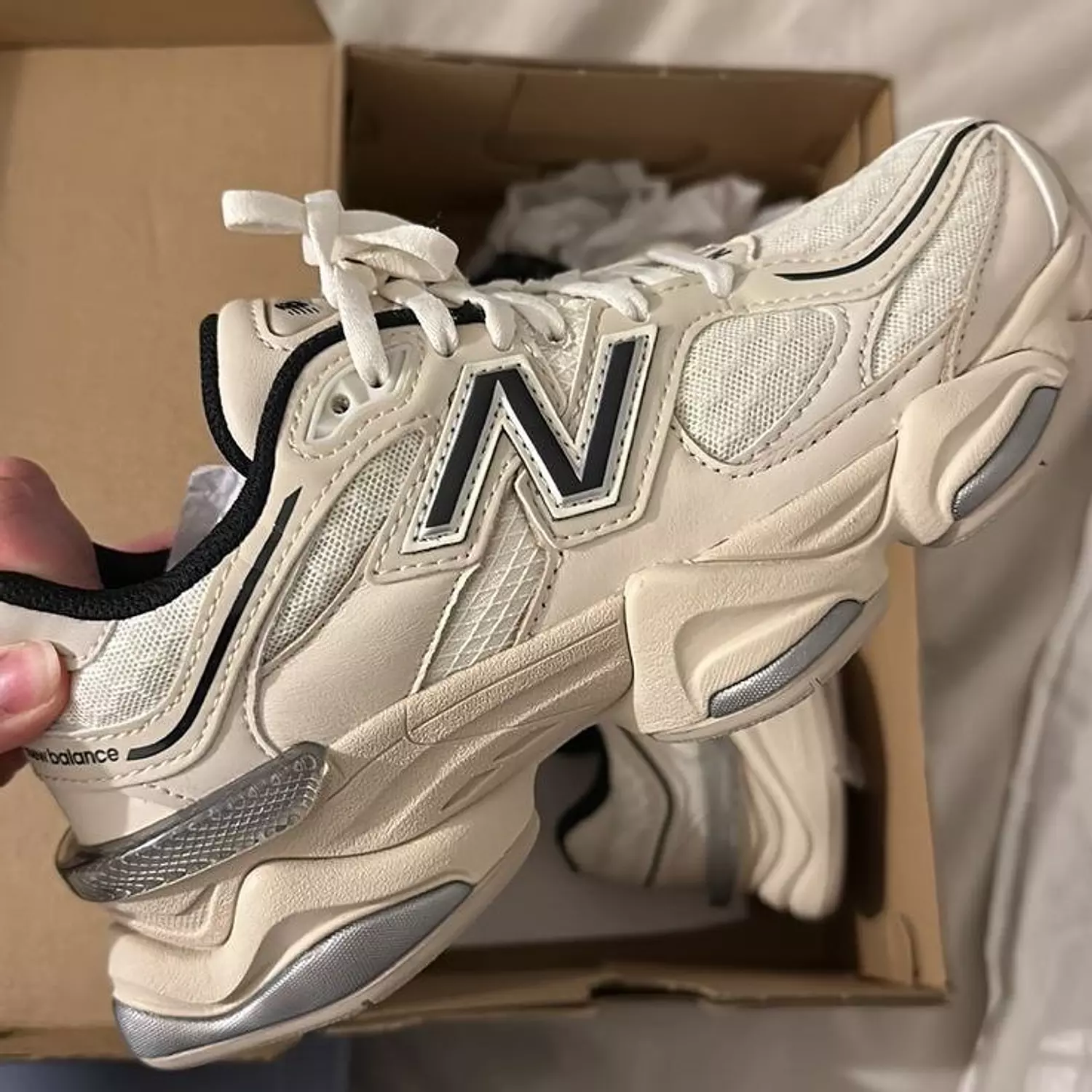 New Balance 9060 Cream/Black  hover image