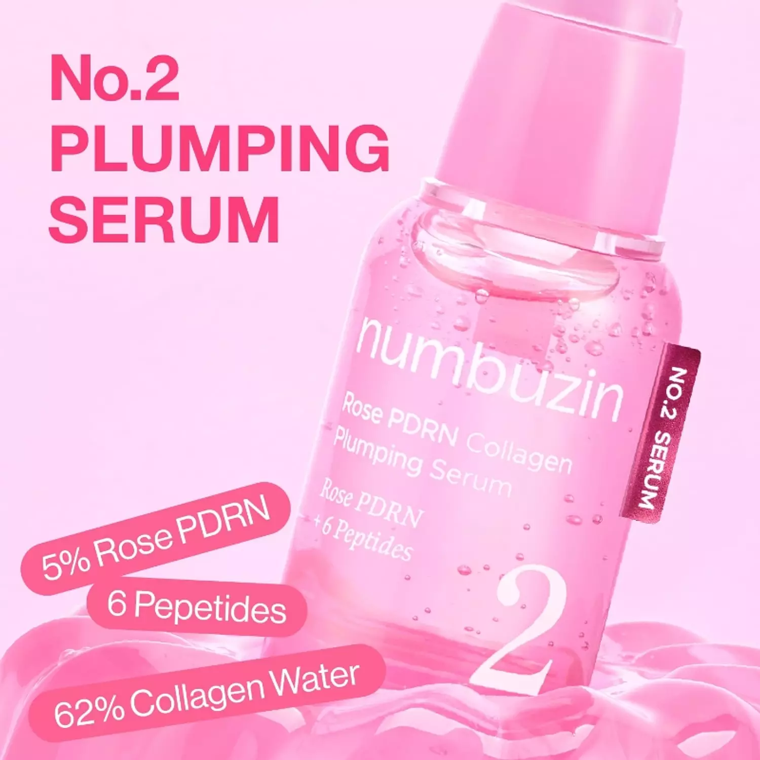 numbuzin - No.2 Rose PDRN Collagen Plumping Serum image
