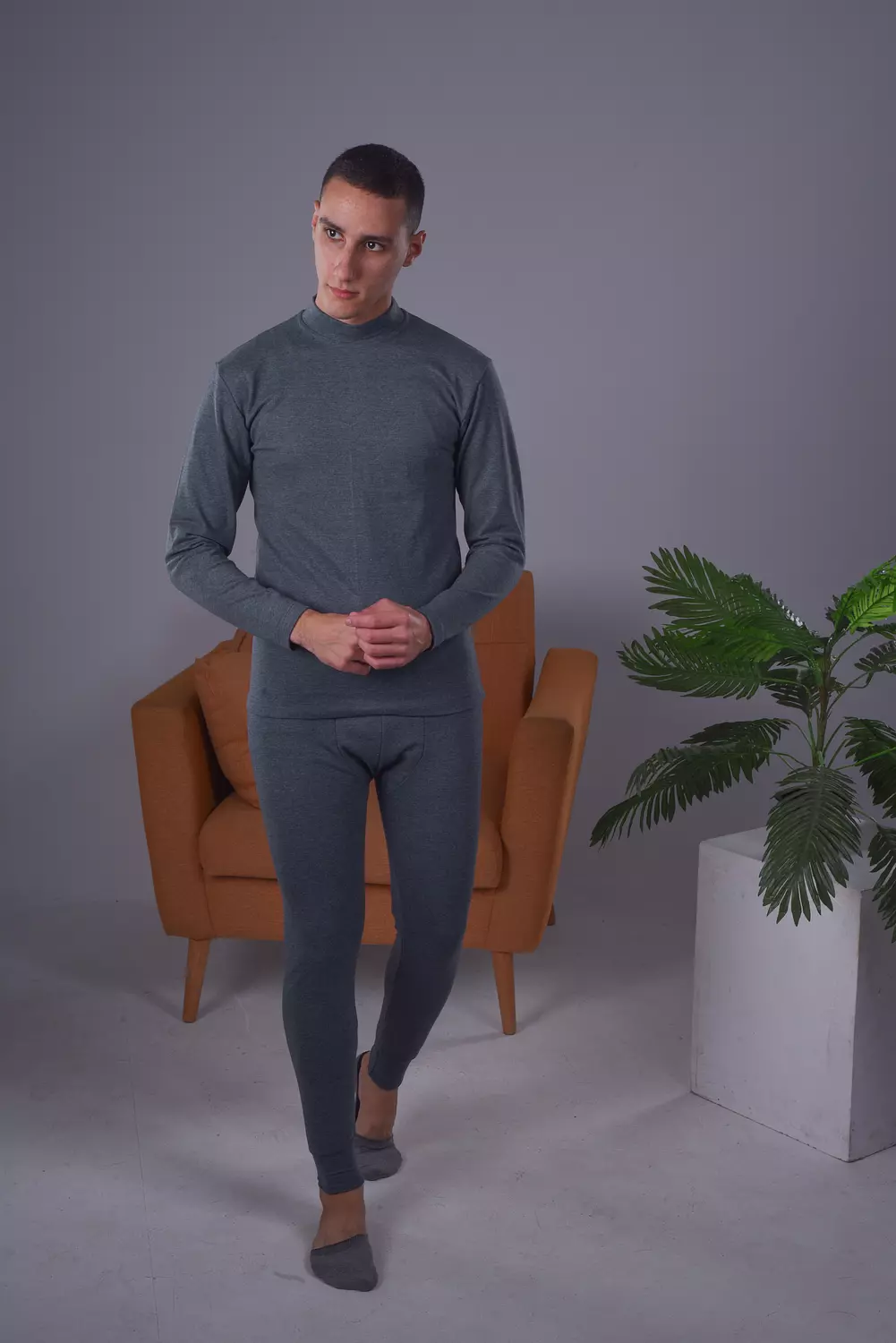 Men Half Neck Thermal Set 14