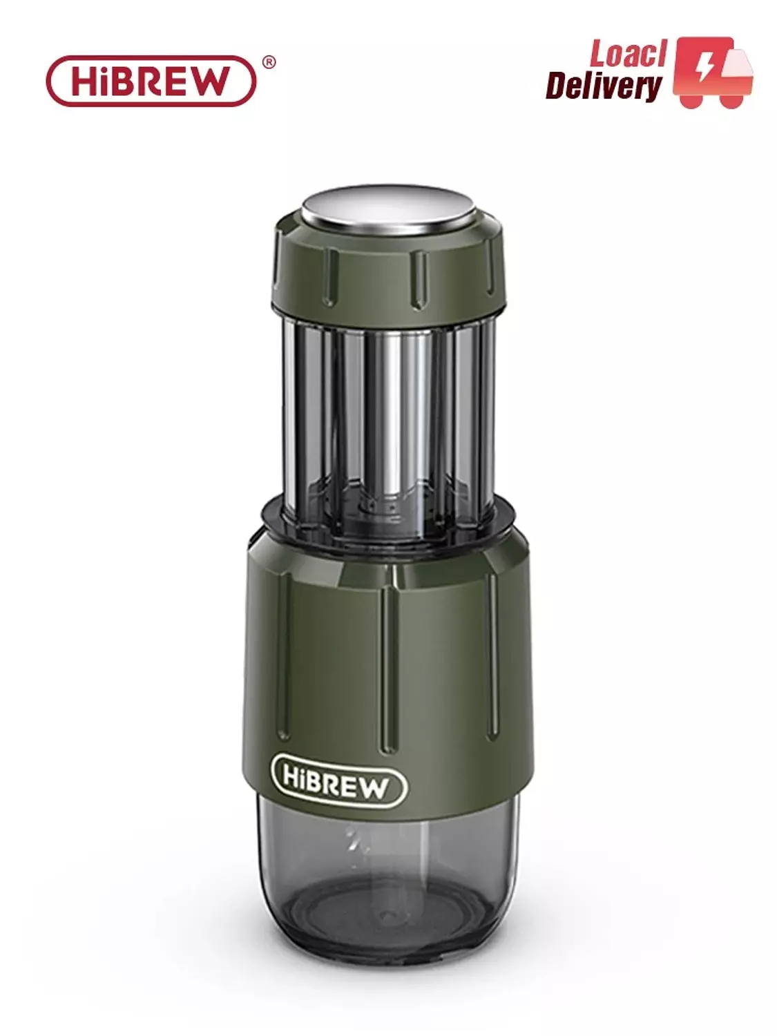 HiBREW H4D 2 in 1 Portable Manual Espresso Maker, Hot & Cold Brew, for Capsule & Ground Coffee, Hand Press Brewer image